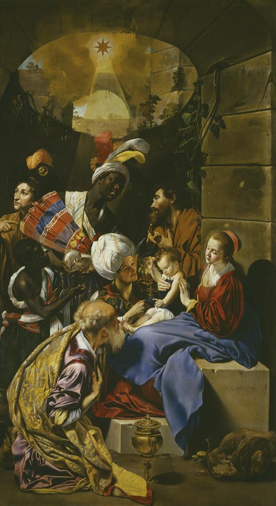 "La Adoración de los Magos", Juan Bautista Maíno. 1617. Fuente: Museo del Prado