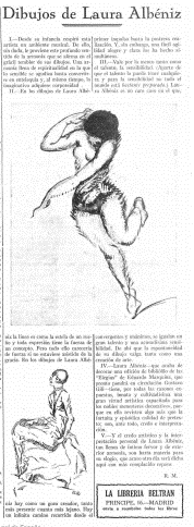Artículo Laura Albéniz, La Gaceta literaria 1927. Fuente BNE