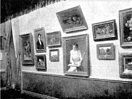 Exposición de Pintura Feminista, Salón Amaré, Madrid, 1903. Fuente: ABC
